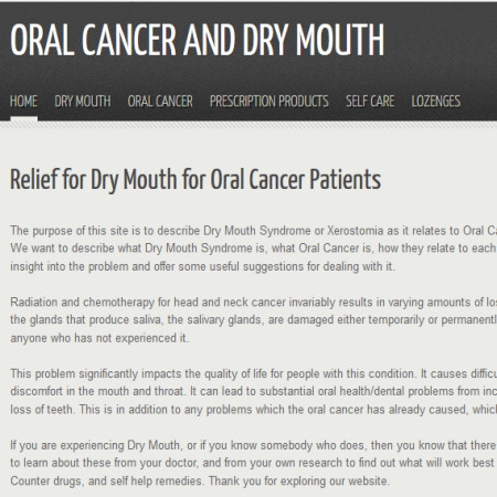 Oral Cancer and Dry Mouth